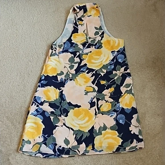 Lulu's Yellow and Blue Floral Mini Dress EUC - Picture 5 of 9